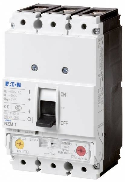 Eaton NZMN1-M100 Circuit breaker 1 pc(s) Adjustment range (amperage): 80 - 100 A Switching voltage (max.): 690 V AC (W x H x D) 90 x 145 x 88 mm