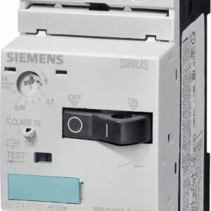 Siemens 3RV1011-0FA10 Circuit breaker 1 pc(s) 3 makers Adjustment range (amperage): 0.35 - 0.5 A Switching voltage (max.): 690 V AC (W x H x D) 45 x 90 x 81 mm